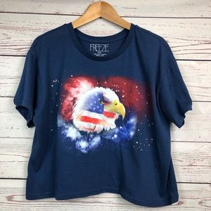 🇺🇸FREEZE🇺🇸 Bald Eagle Crop Top XXL